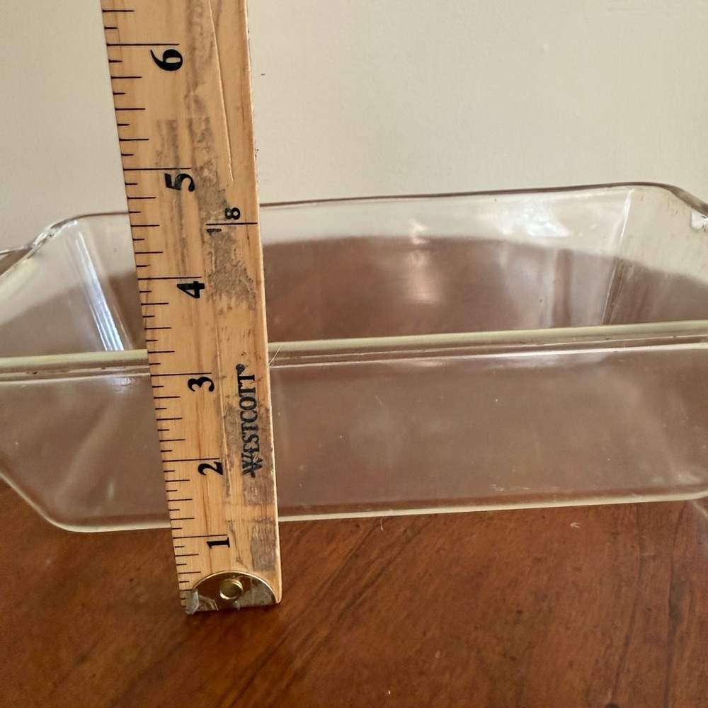 Vintage PYREX #214 Clear Glass Loaf Baking Dish 10.5 x 6 x 3 - Picture 9 of 9